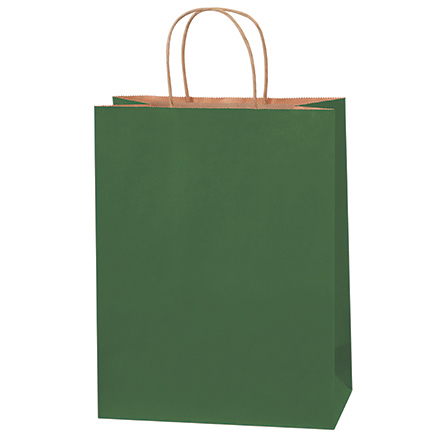 10 x 5 x 13" Green Tinted Shopping Bags