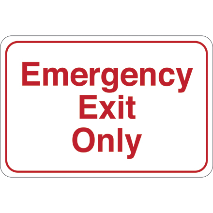 "Emergency Exit Only" 6 x 9" Facility Sign