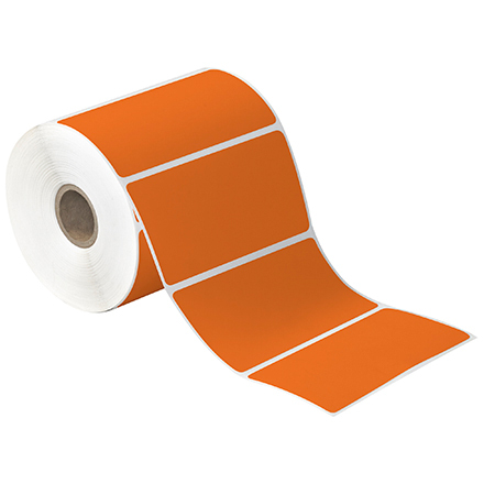 4 x 3" Orange Desktop DIrect Thermal Label